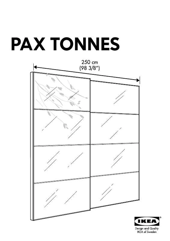 Mode d'emploi IKEA PAX TONNES PUERTAS CORREDERAS, 2 UDS 250