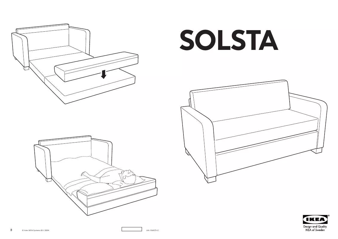 Mode d'emploi IKEA SOLSTA SOFÁ-CAMA 2 PLAZAS
