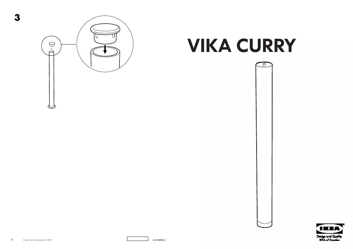 Mode d'emploi IKEA VIKA CURRY PATA