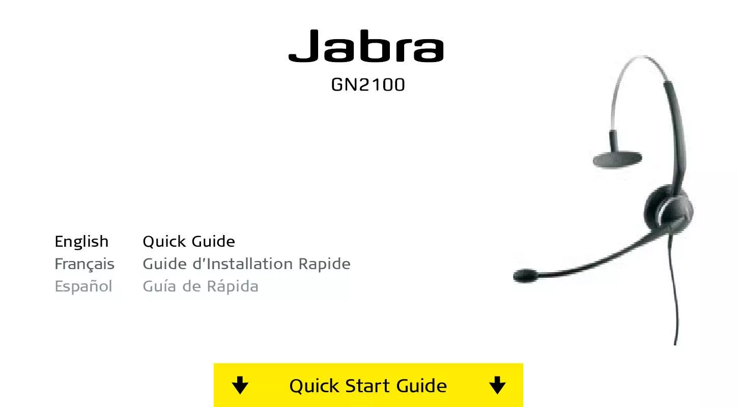 Mode d'emploi JABRA GN2100
