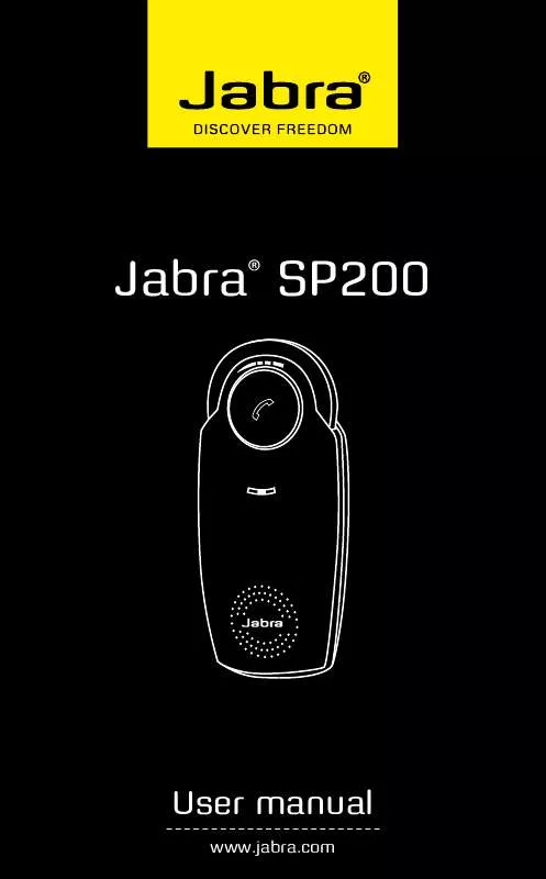 Mode d'emploi JABRA JABRA SP200