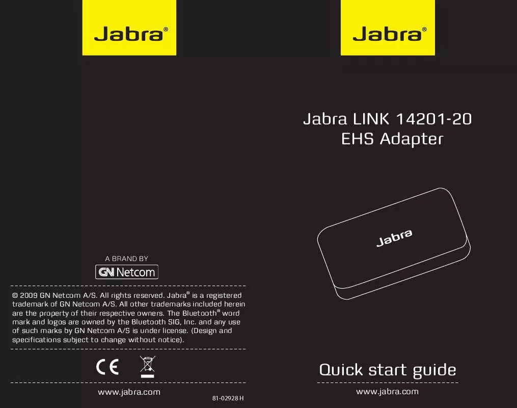 Mode d'emploi JABRA LINK 14201-20