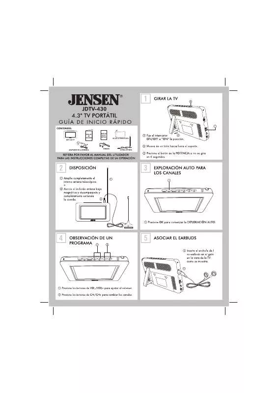 Mode d'emploi JENSEN JDTV-430