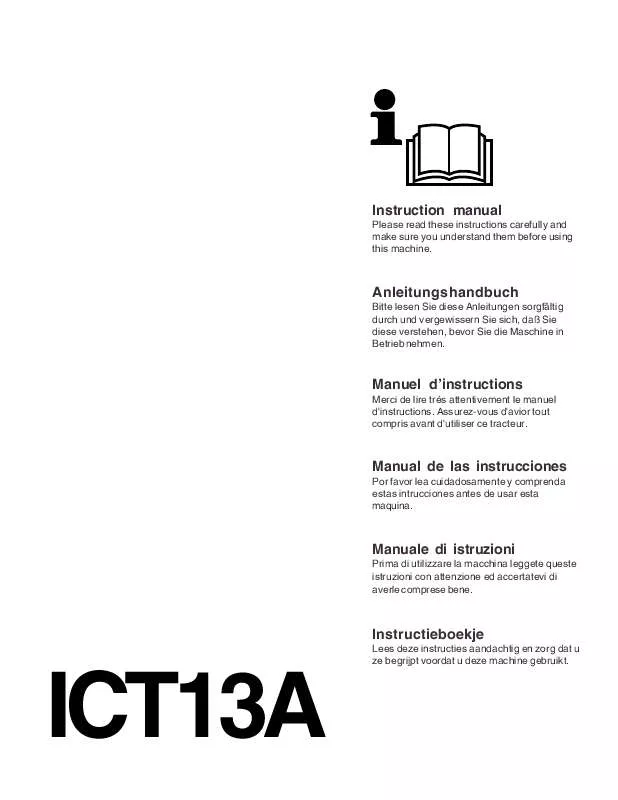Mode d'emploi JONSERED ICT 13 A