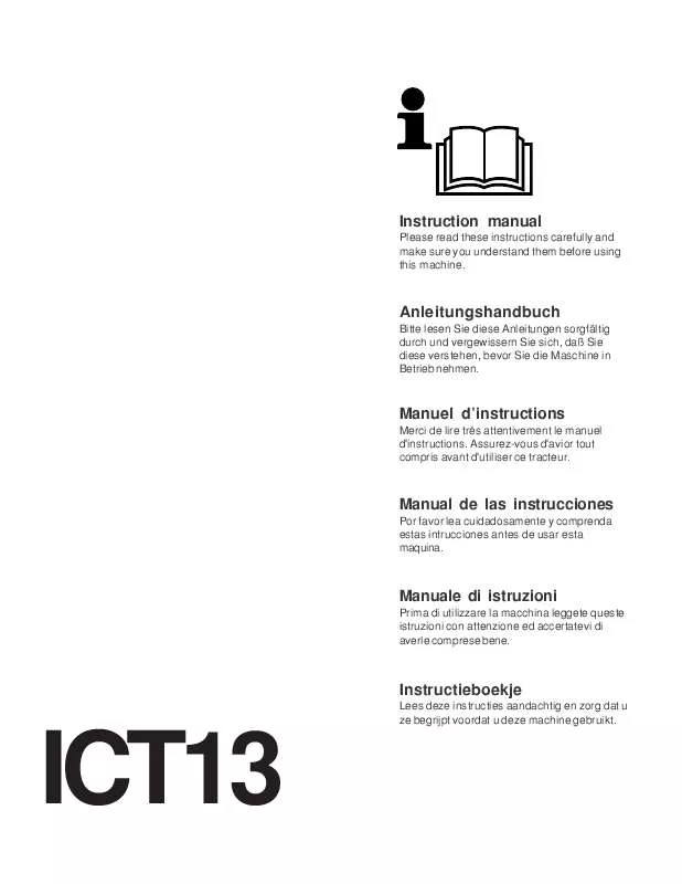 Mode d'emploi JONSERED ICT 13