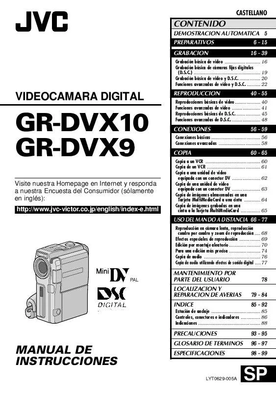 Mode d'emploi JVC GR-DVX10