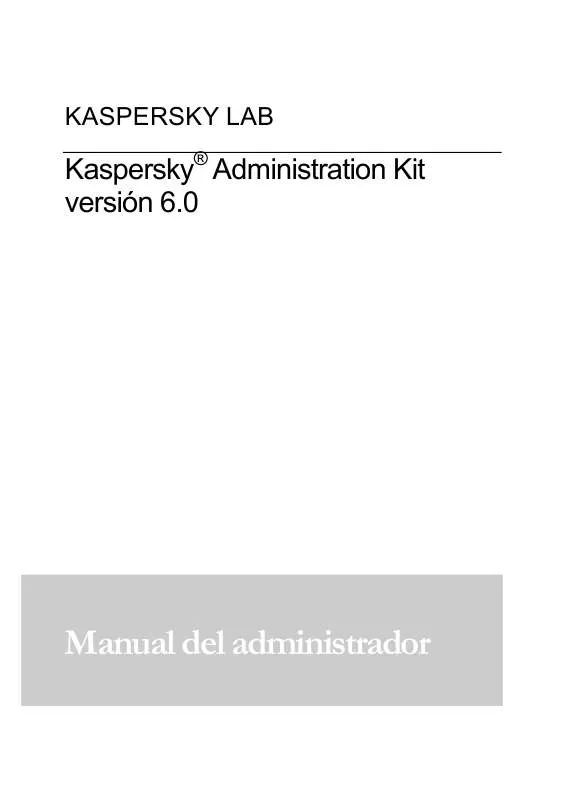Mode d'emploi KAPERSKY ADMINISTRATION KIT 6.0