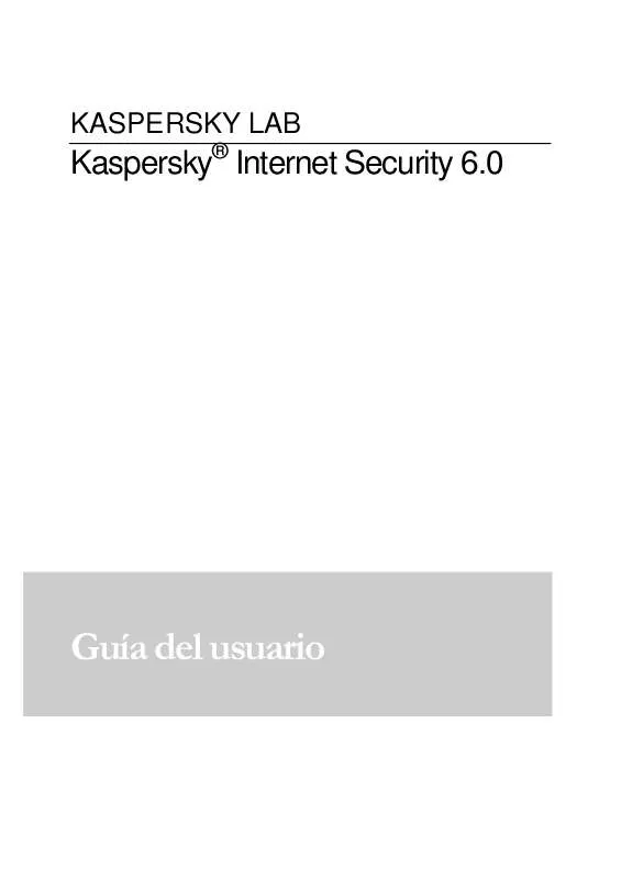 Mode d'emploi KAPERSKY INTERNET SECURITY 6.0