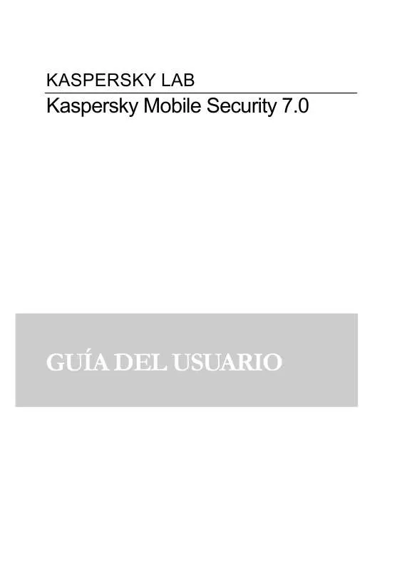 Mode d'emploi KASPERSKY LAB MOBILE SECURITY 7.0