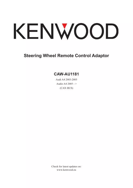 Mode d'emploi KENWOOD CAW-AU1180