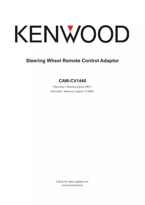 Mode d'emploi KENWOOD CAW-CV1440