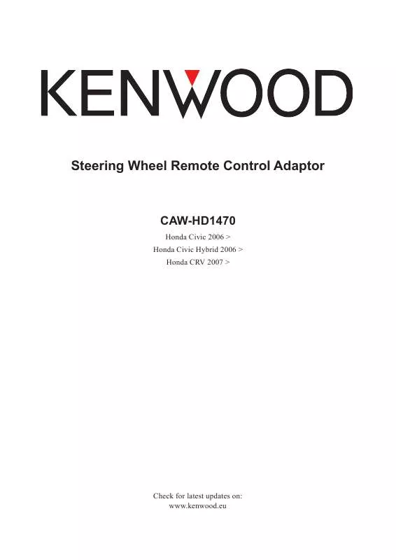 Mode d'emploi KENWOOD CAW-HD1470