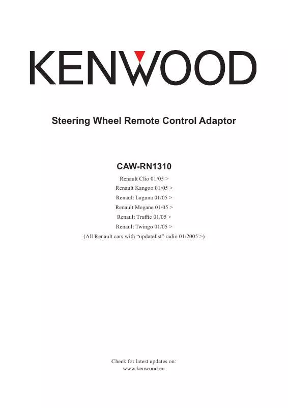 Mode d'emploi KENWOOD CAW-RN1310