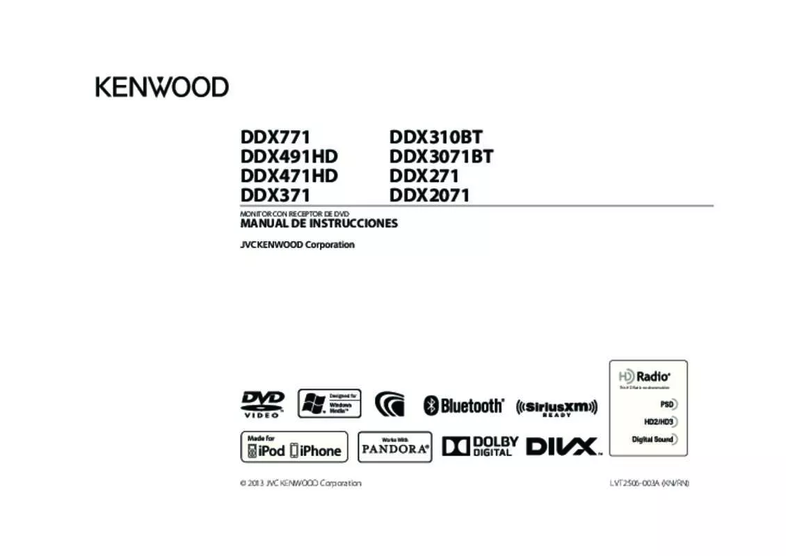 Mode d'emploi KENWOOD DDX3071BT
