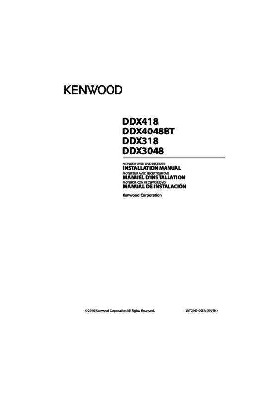 Mode d'emploi KENWOOD DDX418