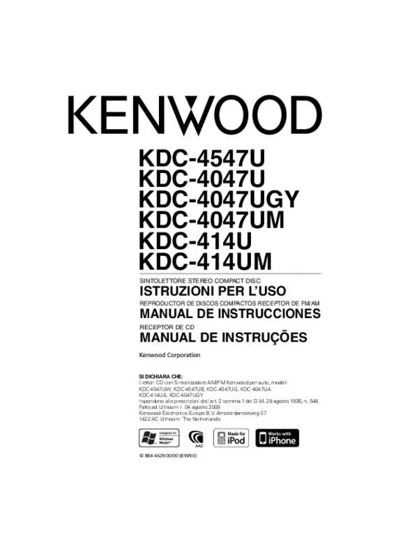 Mode d'emploi KENWOOD KDC-4047U