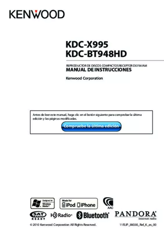 Mode d'emploi KENWOOD KDC-BT948HD