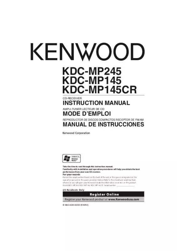 Mode d'emploi KENWOOD KDC-MP145