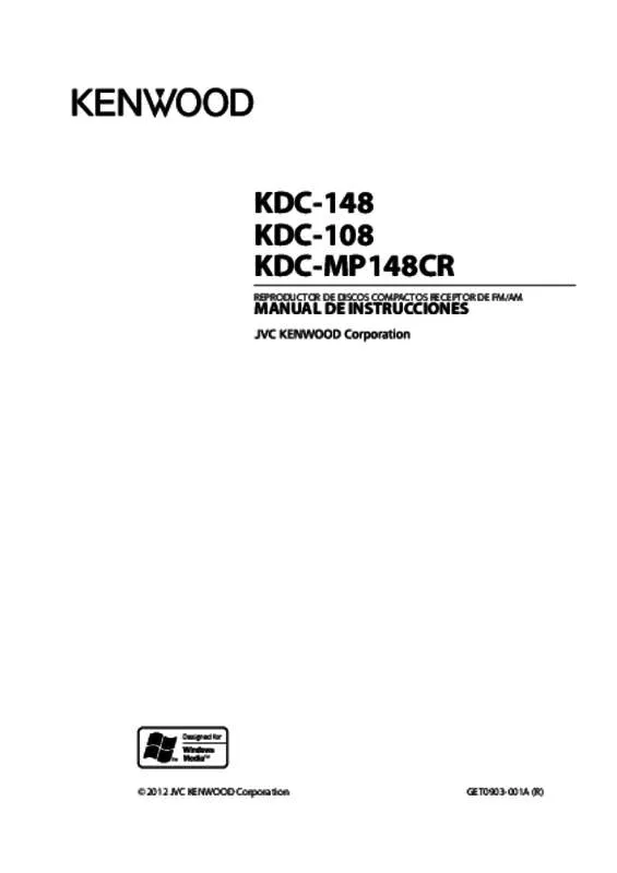 Mode d'emploi KENWOOD KDC-MP148CR