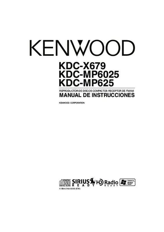 Mode d'emploi KENWOOD KDC-MP625