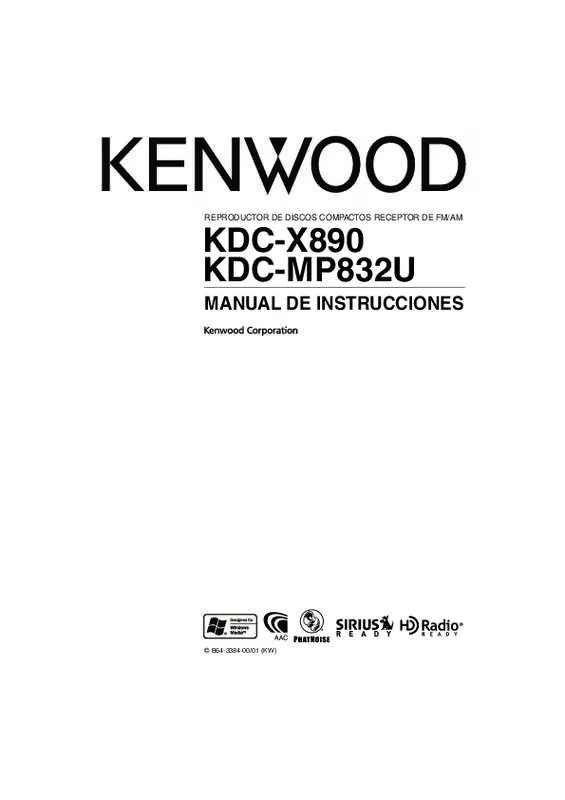 Mode d'emploi KENWOOD KDC-MP832U