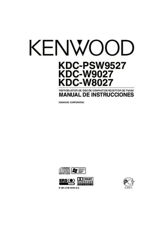 Mode d'emploi KENWOOD KDC-PSW9527