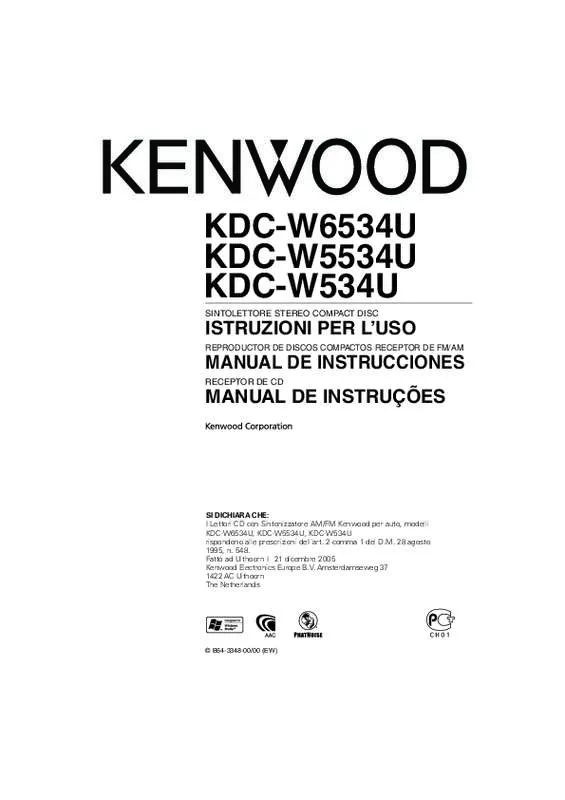 Mode d'emploi KENWOOD KDC-W6534U