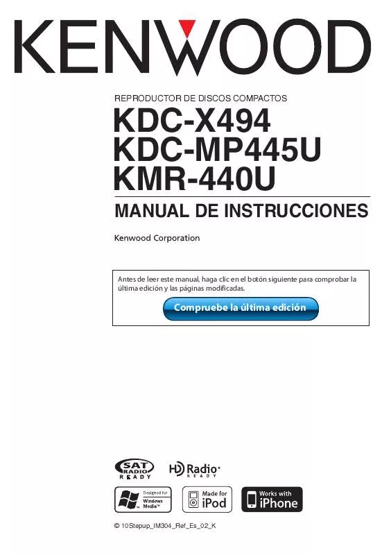 Mode d'emploi KENWOOD KDC-X494