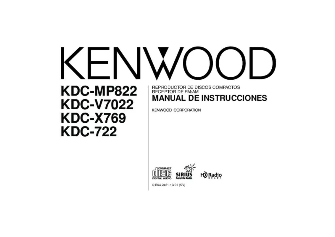 Mode d'emploi KENWOOD KDC-X769