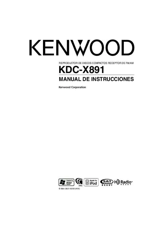 Mode d'emploi KENWOOD KDC-X891