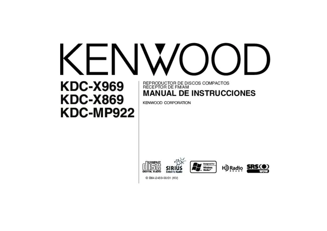 Mode d'emploi KENWOOD KDC-X969