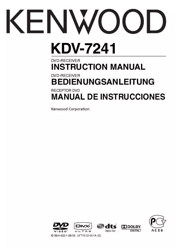 Mode d'emploi KENWOOD KDV-7241U