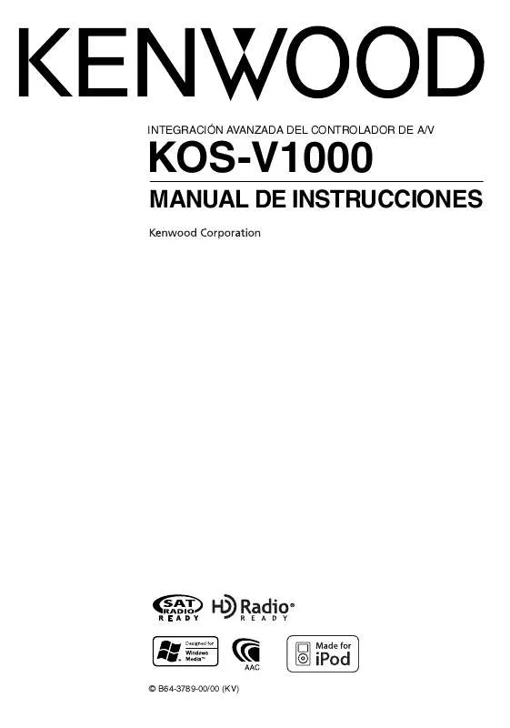 Mode d'emploi KENWOOD KOS-V1000