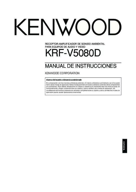 Mode d'emploi KENWOOD KRF-V5080D