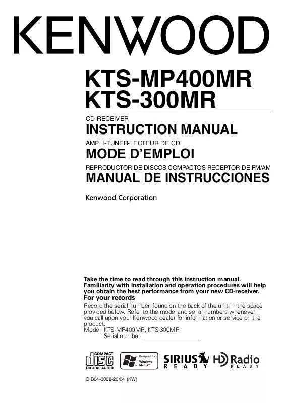 Mode d'emploi KENWOOD KTS-300MR