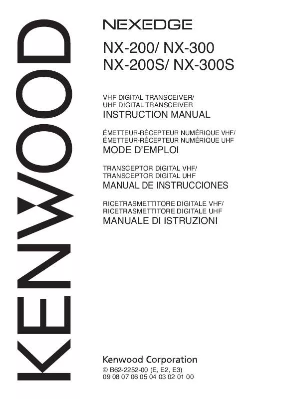 Mode d'emploi KENWOOD NX-300