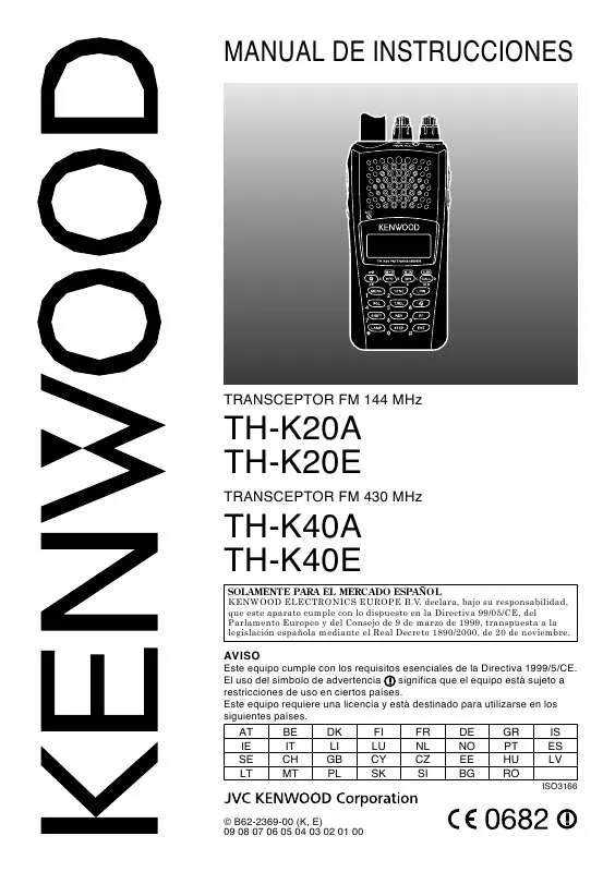Mode d'emploi KENWOOD TH-K40