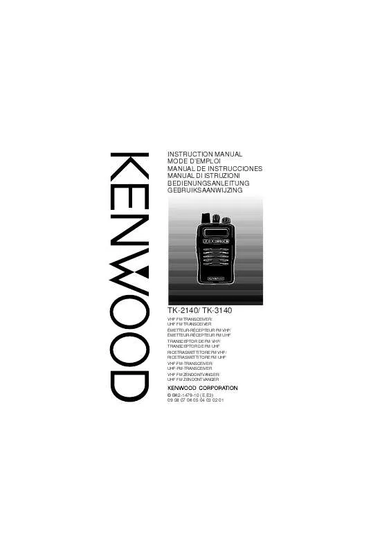Mode d'emploi KENWOOD TK-3140