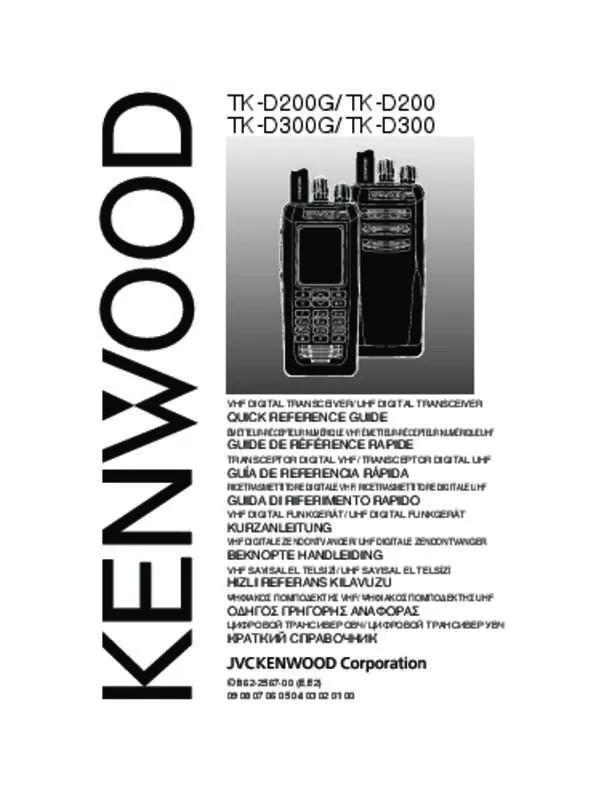Mode d'emploi KENWOOD TK-D200