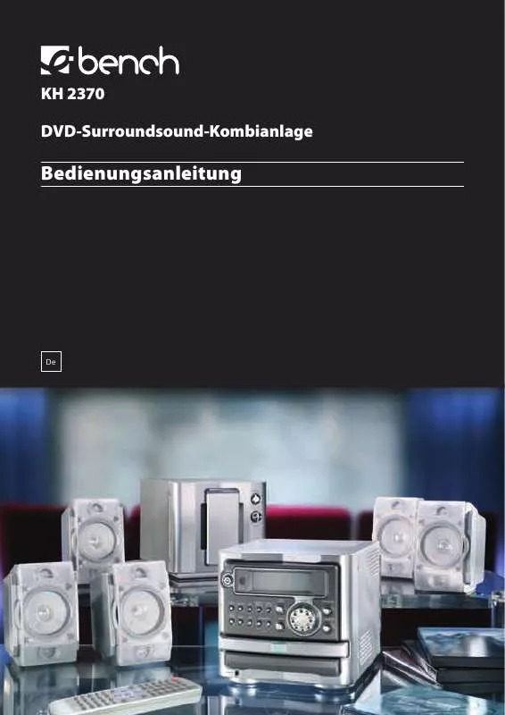 Mode d'emploi KOMPERNASS EBENCH KH 2370 EQUIPO COMBINADO REPRODUCTOR DE DVD Y SONIDO SURROUND