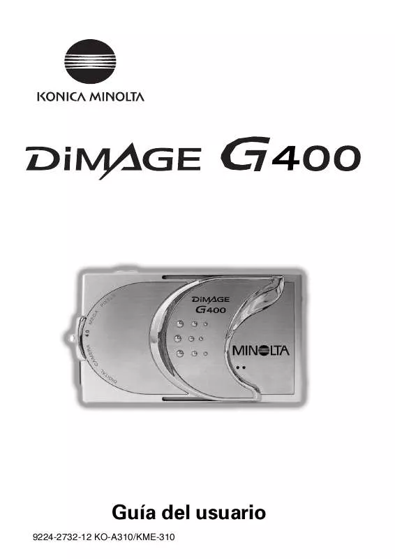 Mode d'emploi KONICA MINOLTA DIMAGE G400