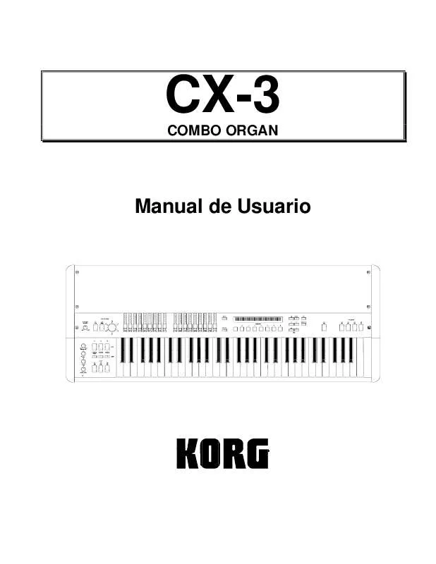 Mode d'emploi KORG CX3