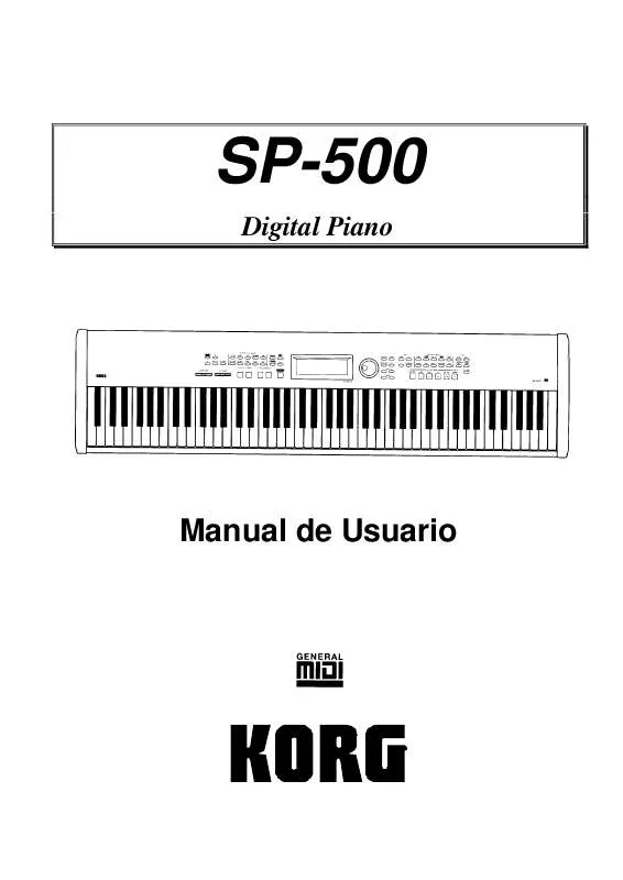 Mode d'emploi KORG SP500