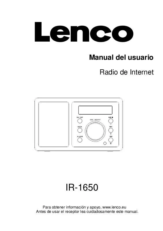 Mode d'emploi LENCO IR-1650