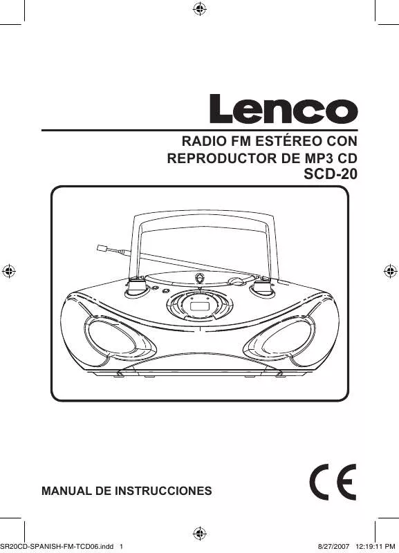Mode d'emploi LENCO SCD-20