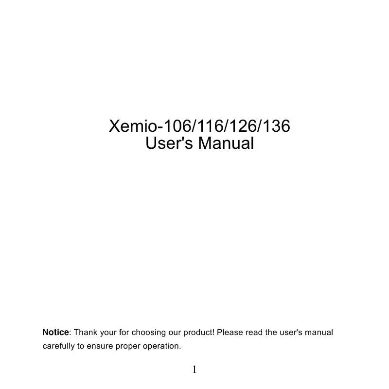 Mode d'emploi LENCO XEMIO-106