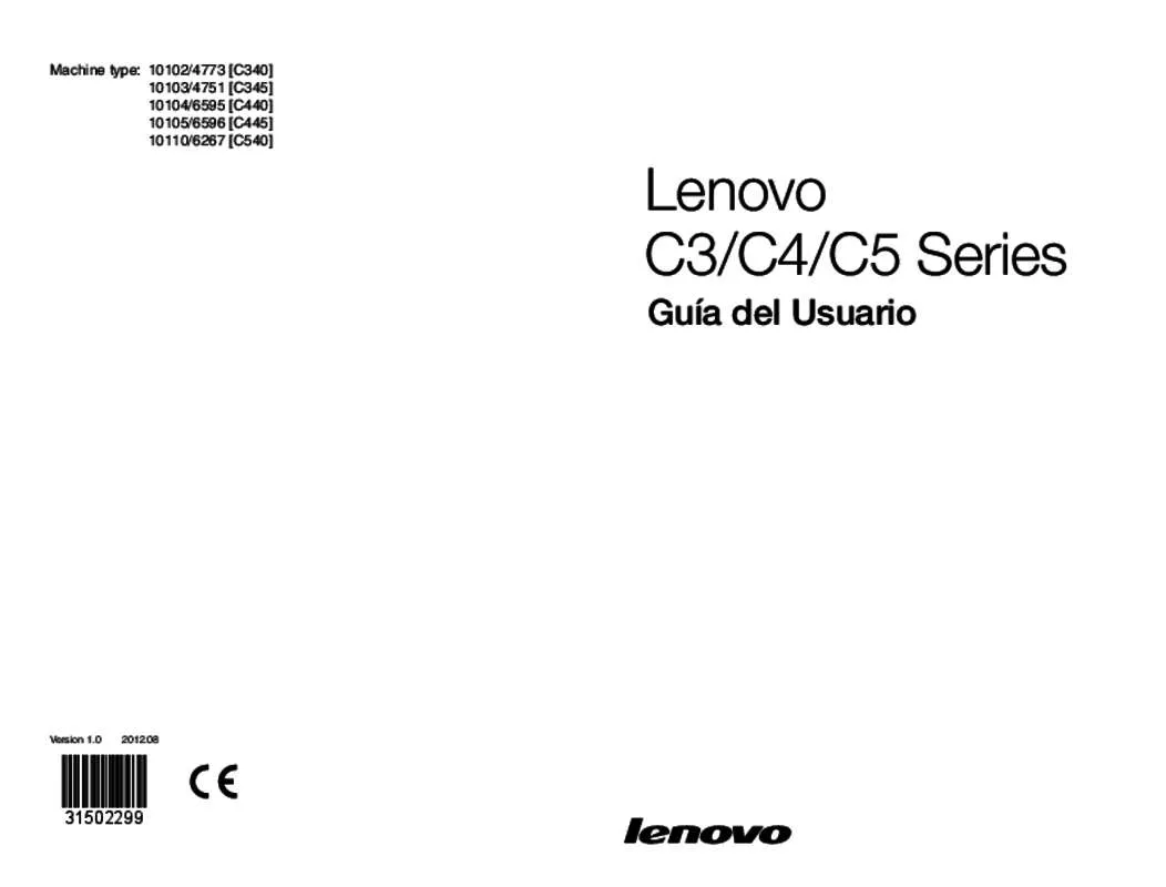 Mode d'emploi LENOVO IDEACENTRE C445 (57319833)