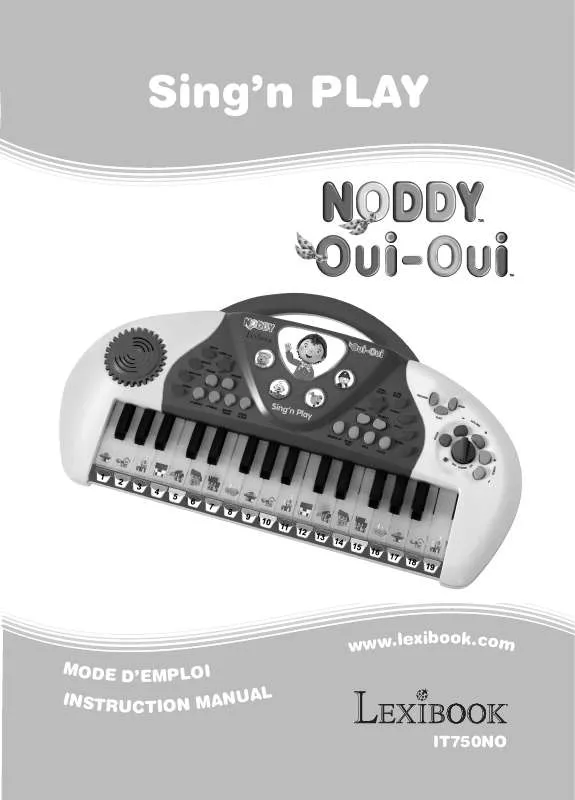 Mode d'emploi LEXIBOOK IT750NO SING N PLAY NODDY OUI-OUI