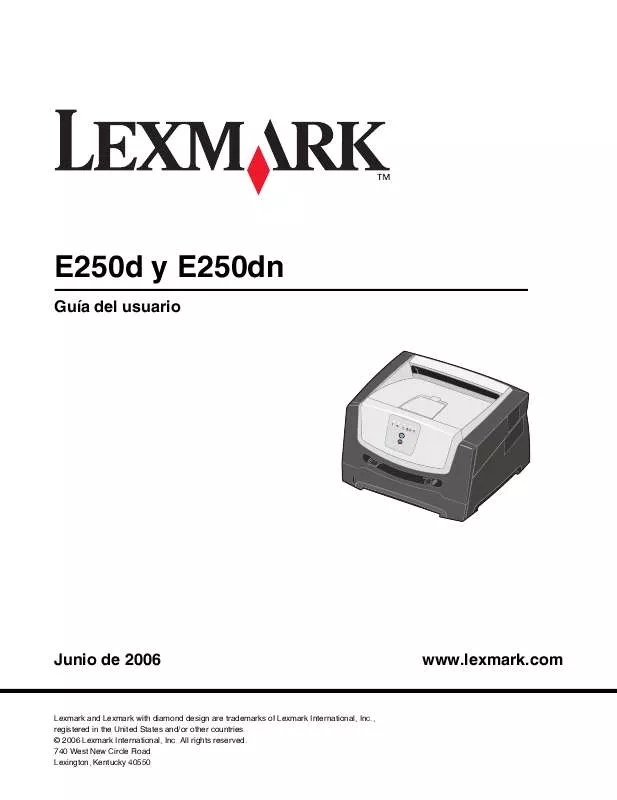 Mode d'emploi LEXMARK E250DN