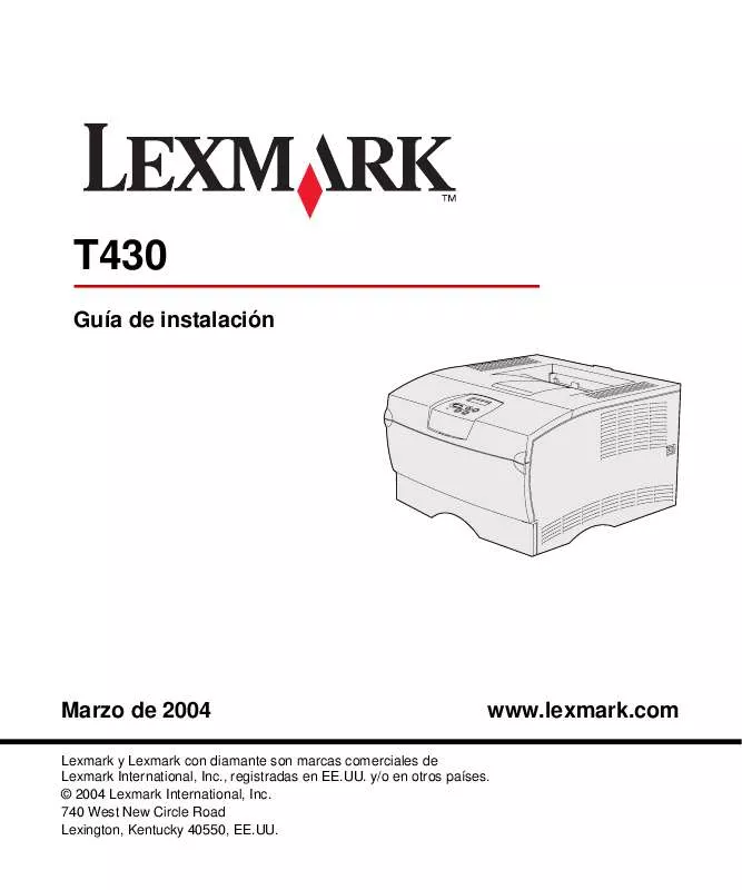 Mode d'emploi LEXMARK T430